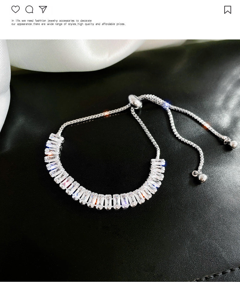 Wholesale Super Shiny Light Luxury Zircon Bracelet